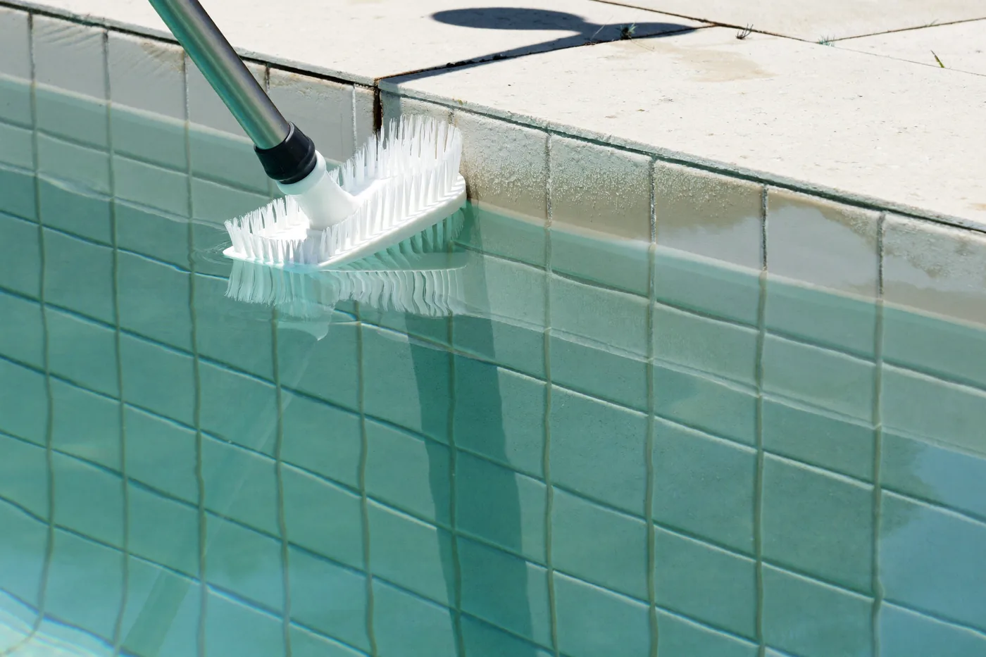 The waterline, brushed before it becomes a line